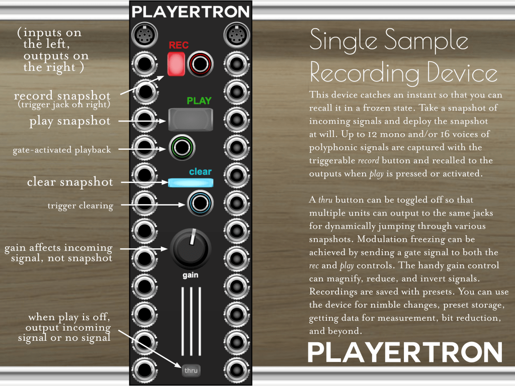 Single Sample Recording Device & SSR DC Array – PLAYERTRON